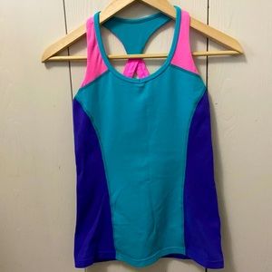 Ivivva Pink, Teal & Purple Racerback Tank Top